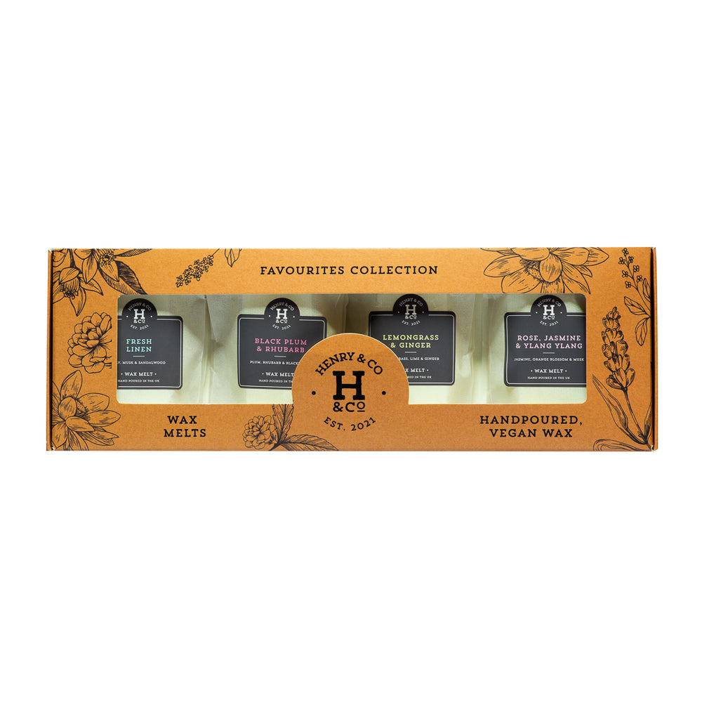 Favourites Collection - 4 Pack Wax Melt Gift Set Henry and Co fragrance