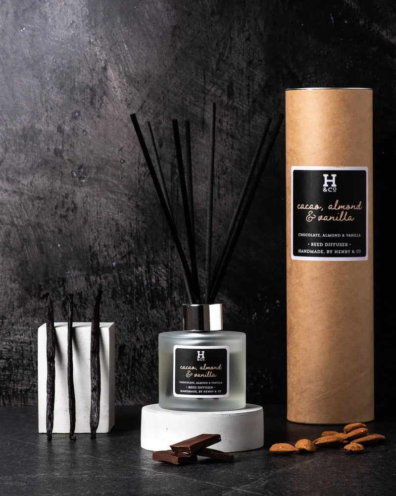 Cacao, Almond and Vanilla Reed Diffuser Henry and Co fragrance
