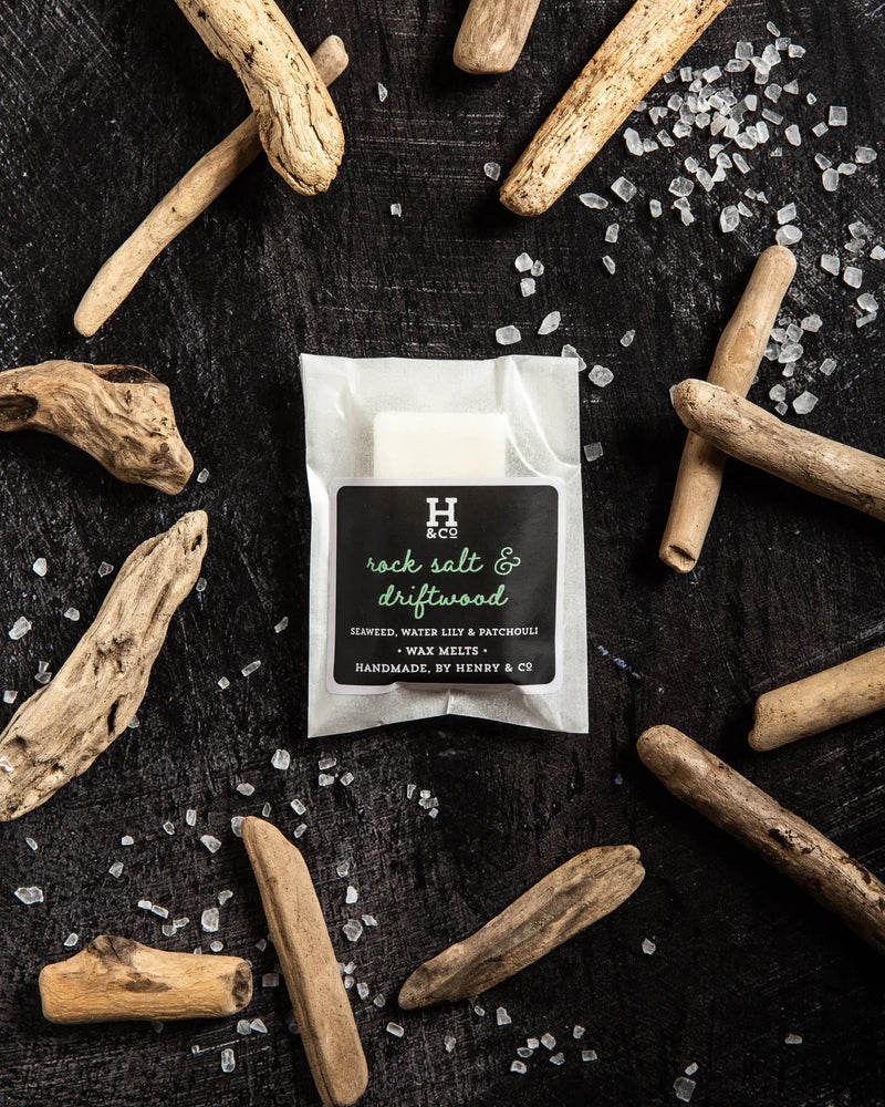Rock Salt & Driftwood Wax Melts Henry and Co fragrance