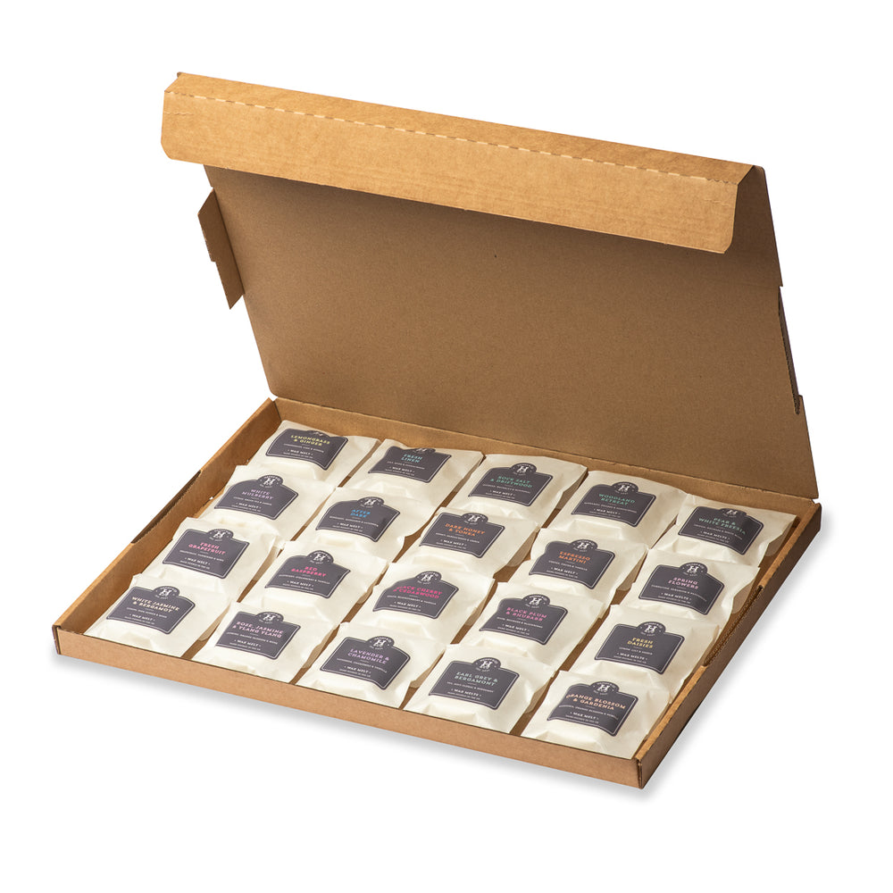 
            
                Load image into Gallery viewer, Henry and co home fragrance wax melt discovery set. 20 wax melts in 20 fragrances
            
        