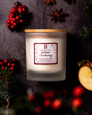 Festive Cranberry Scented Candle Henry and Co fragrance