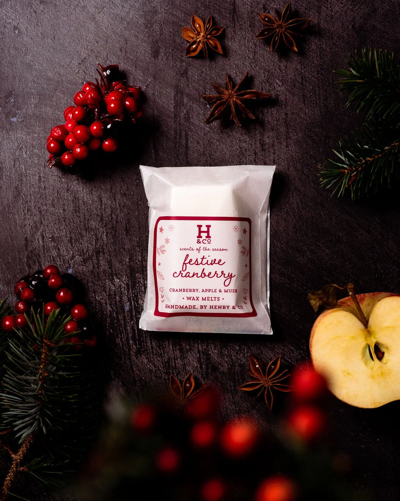 Festive Cranberry Wax Melts Henry and Co fragrance