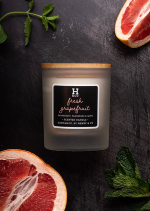 Fresh Grapefruit Scented Candle Henry and Co fragrance