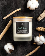 Fresh Linen Scented Candle Henry and Co fragrance