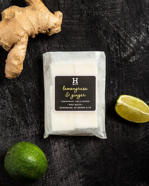Lemongrass & Ginger Wax Melts Henry and Co fragrance