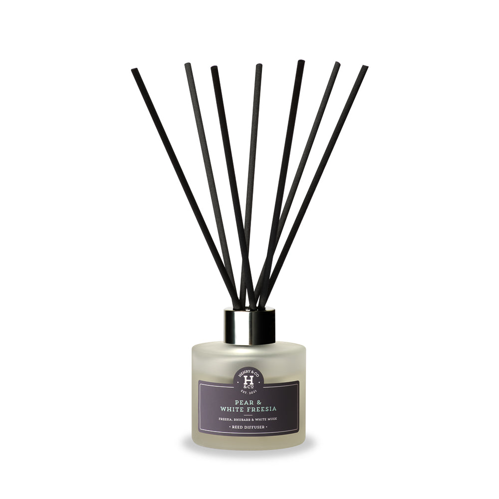 Pear & White Freesia Reed Diffuser Henry and Co fragrance