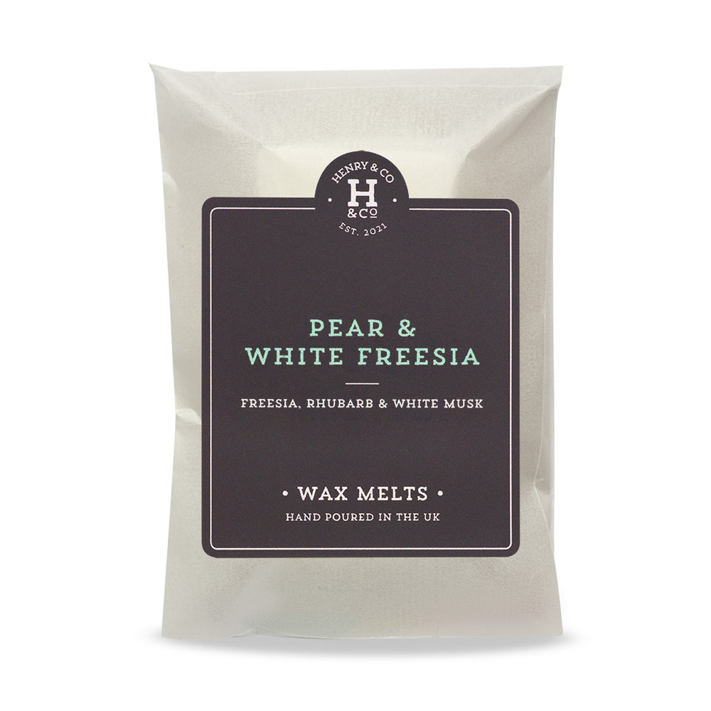 Pear & White Freesia Wax Melts Henry and Co fragrance