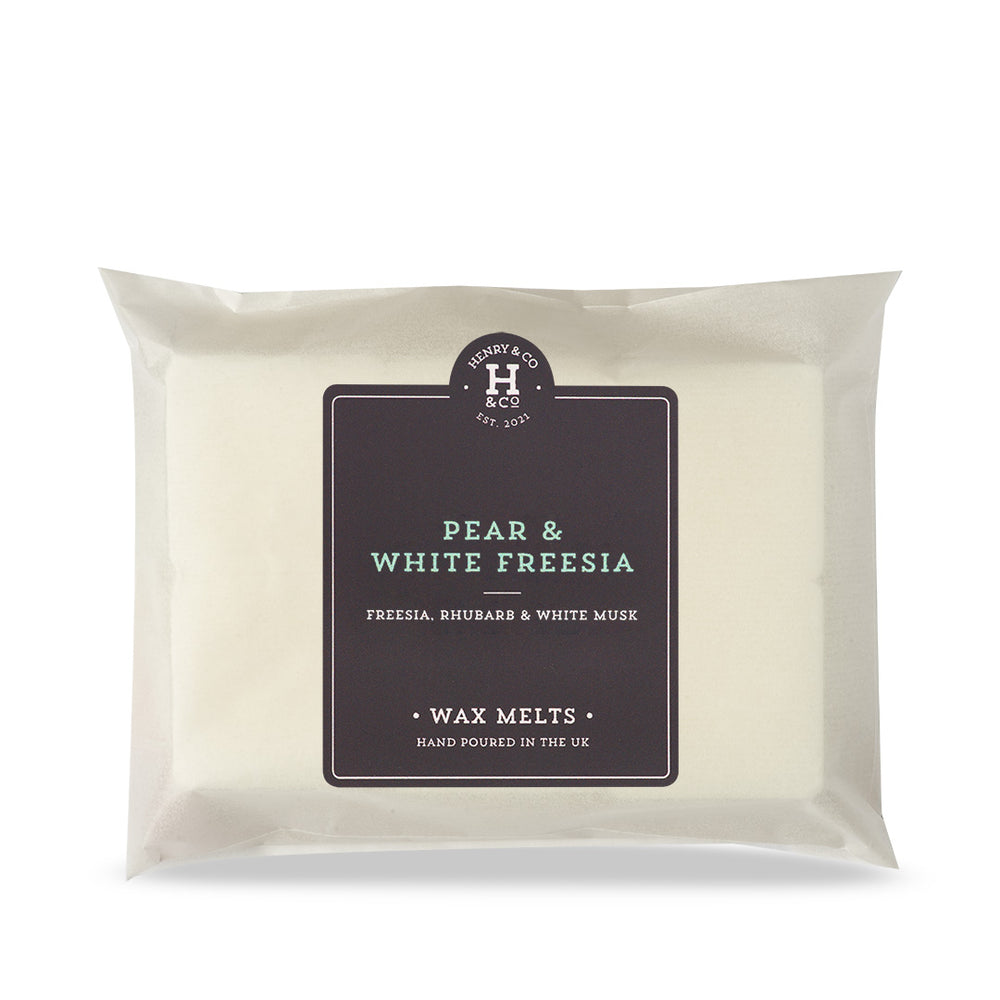 Pear & White Freesia Wax Melts Henry and Co fragrance