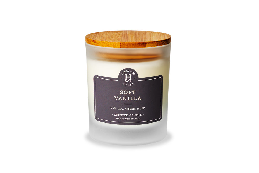Soft Vanilla Scented Candle Henry and Co fragrance