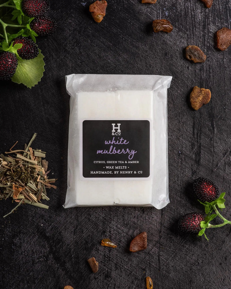 
            
                Load image into Gallery viewer, White Mulberry Wax Melts Henry and Co fragrance
            
        
