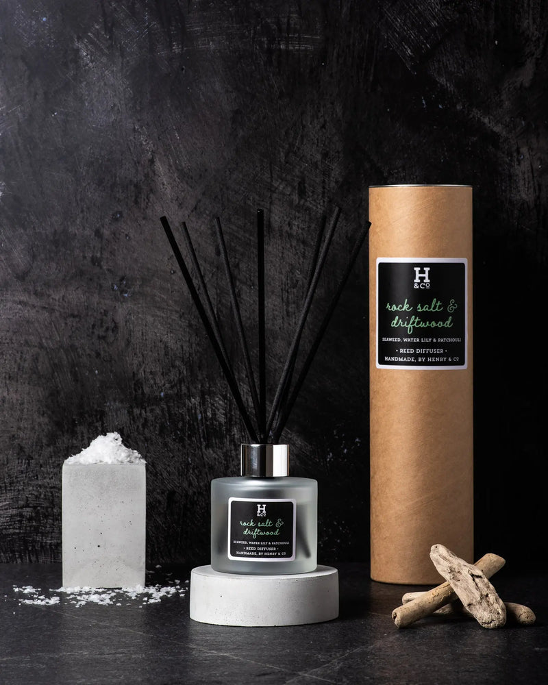 Rock salt & Driftwood Reed Diffuser Henry and Co fragrance