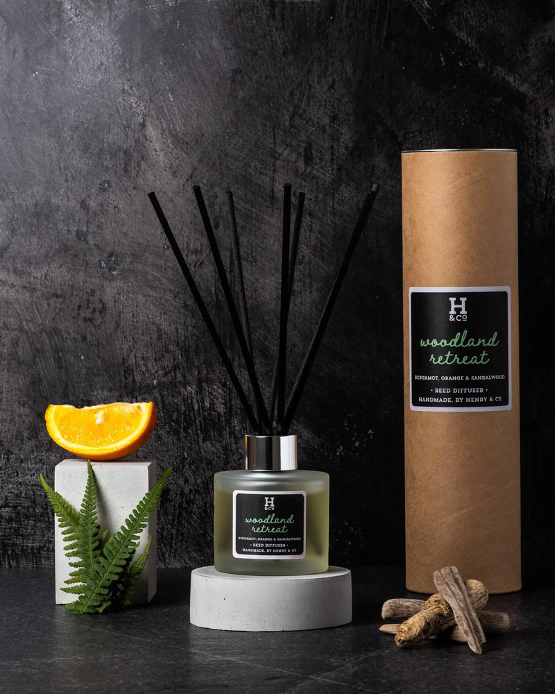 
            
                Load image into Gallery viewer, Woodland Retreat Reed Diffuser Henry and Co fragrance
            
        